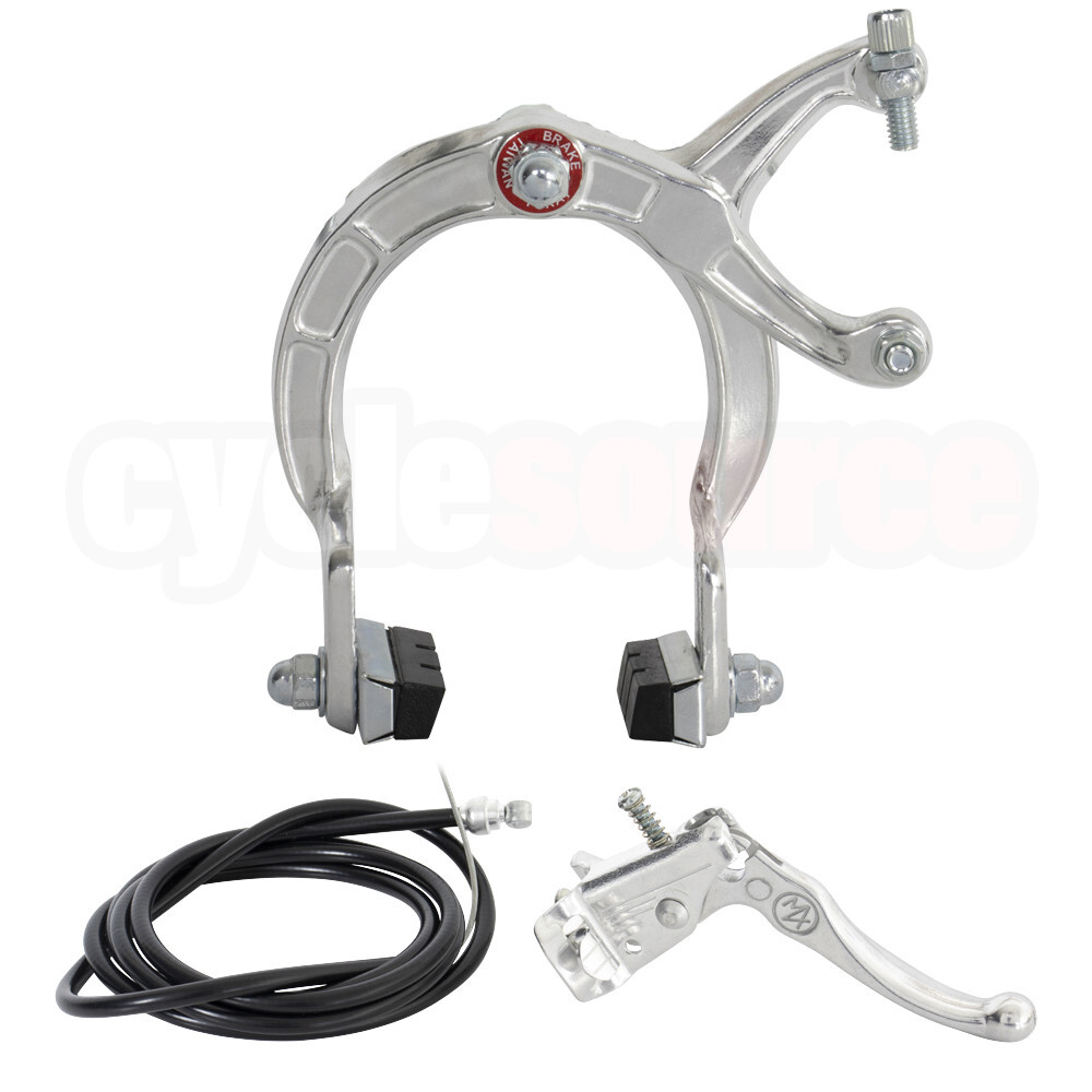 PRO+OLD SCHOOL BMX BIKE MX REAR BRAKE LEVER CABLE CALIPER CRUISER BICYCLE SILVER