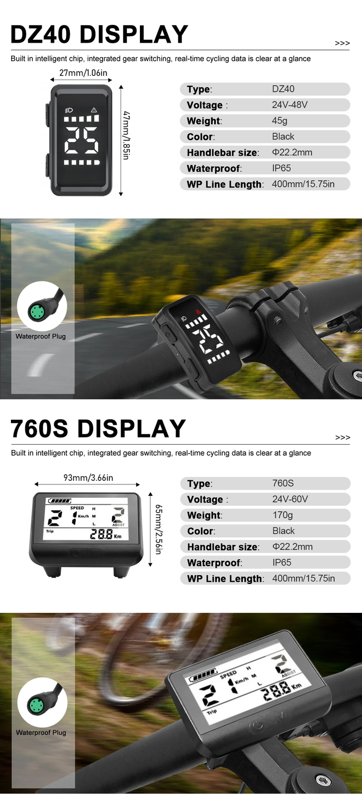 24V 36V 48V LCD Smart Display Electric Bicycle Mid Drive Motor Waterproof Kit