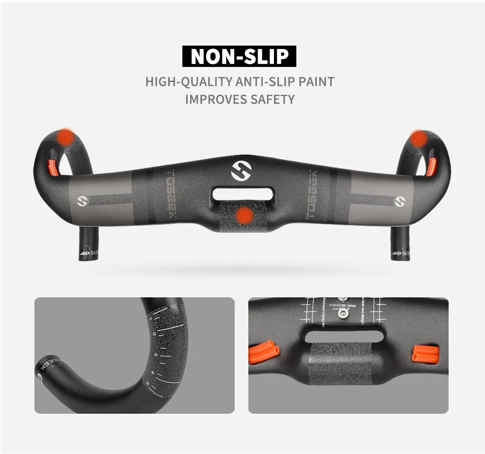400/420/440mm Road Bike Full Carbon Handlebar Bent Bar 40/42/44 Cm Internal Rout