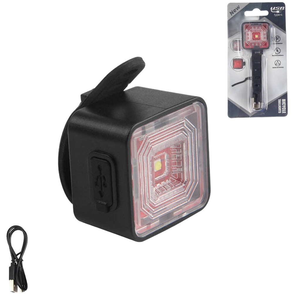 USB Bike Light Set Waterproof Front Rear Light Automatic Braking Sensor