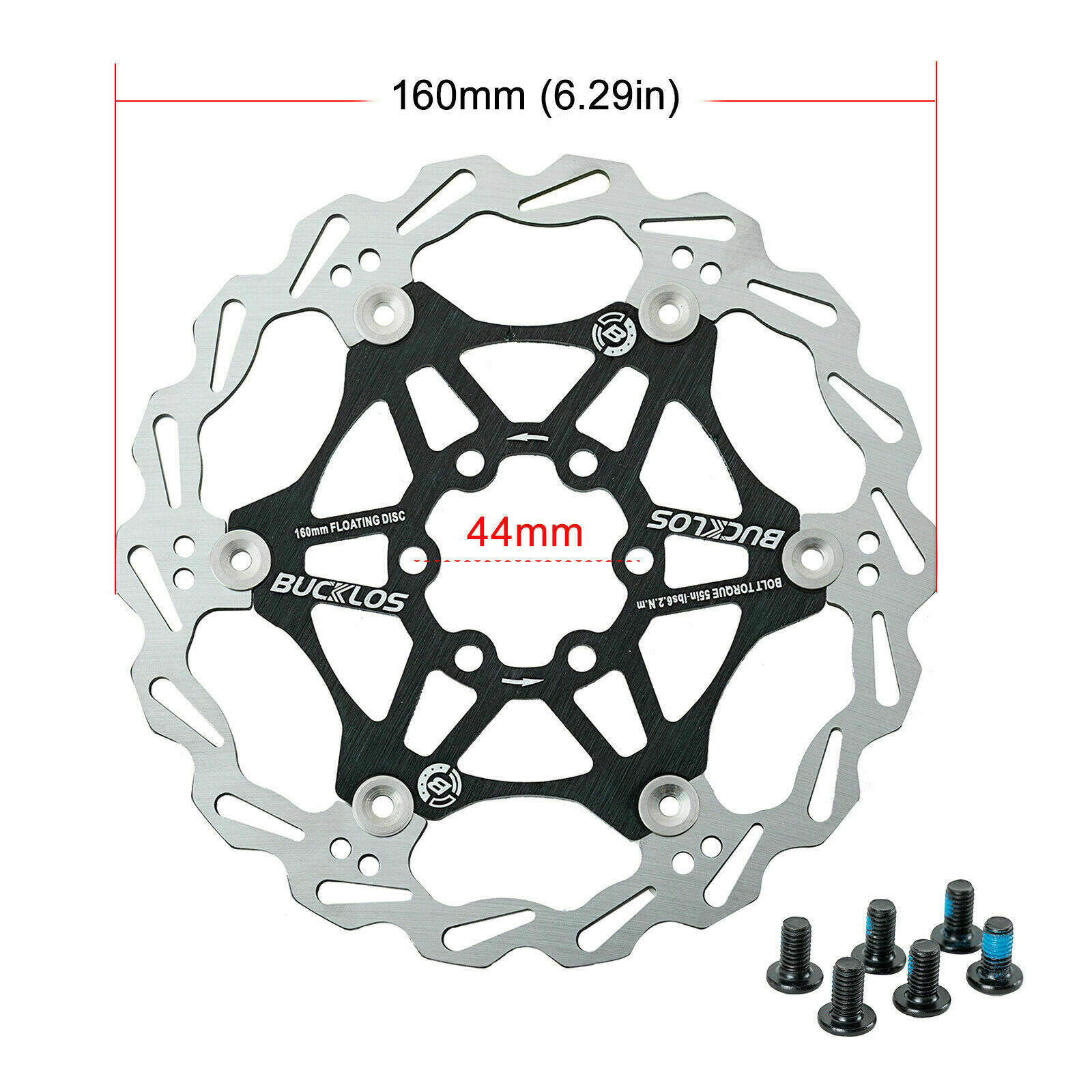 1/2pcs Floating Disc Brake Rotor 160/180/203mm 6 Bolts MTB Caliper Bike Parts US
