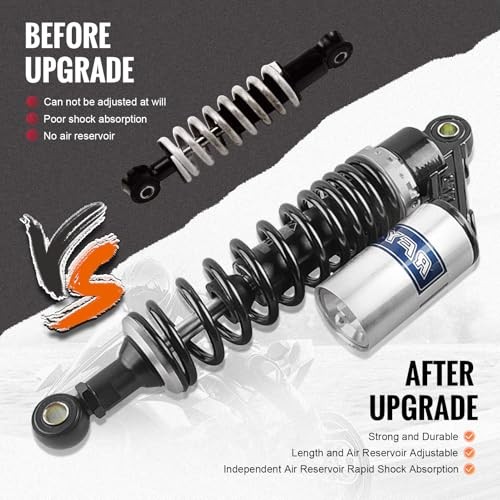 12.6″ Universal Motorcycle Rear Air Shock Absorbers Rfy Shocks for 320mm Black