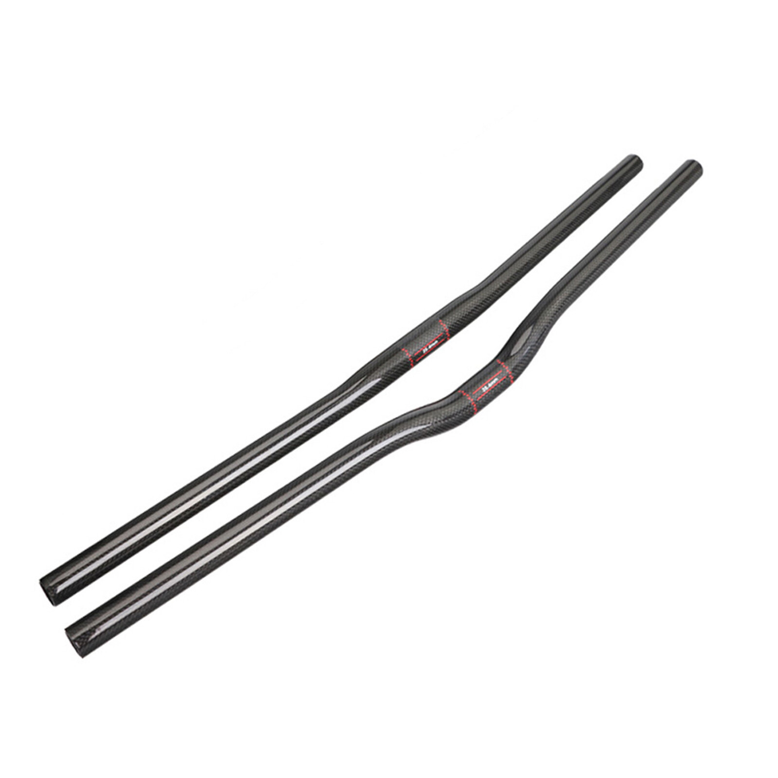 25.4 Carbon MTB Handlebar Riser Bar Mountain Bike Bicycle Handle Bar 3K Glossy