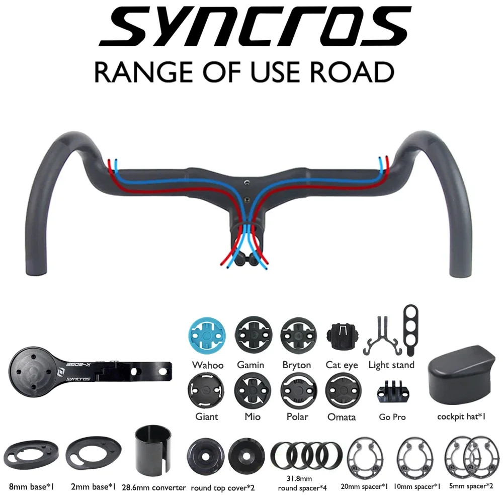 Carbon Gravel Bike Integrated 31.8mm for 16° Flare 60/115mm Reach/Drop 70-120mm