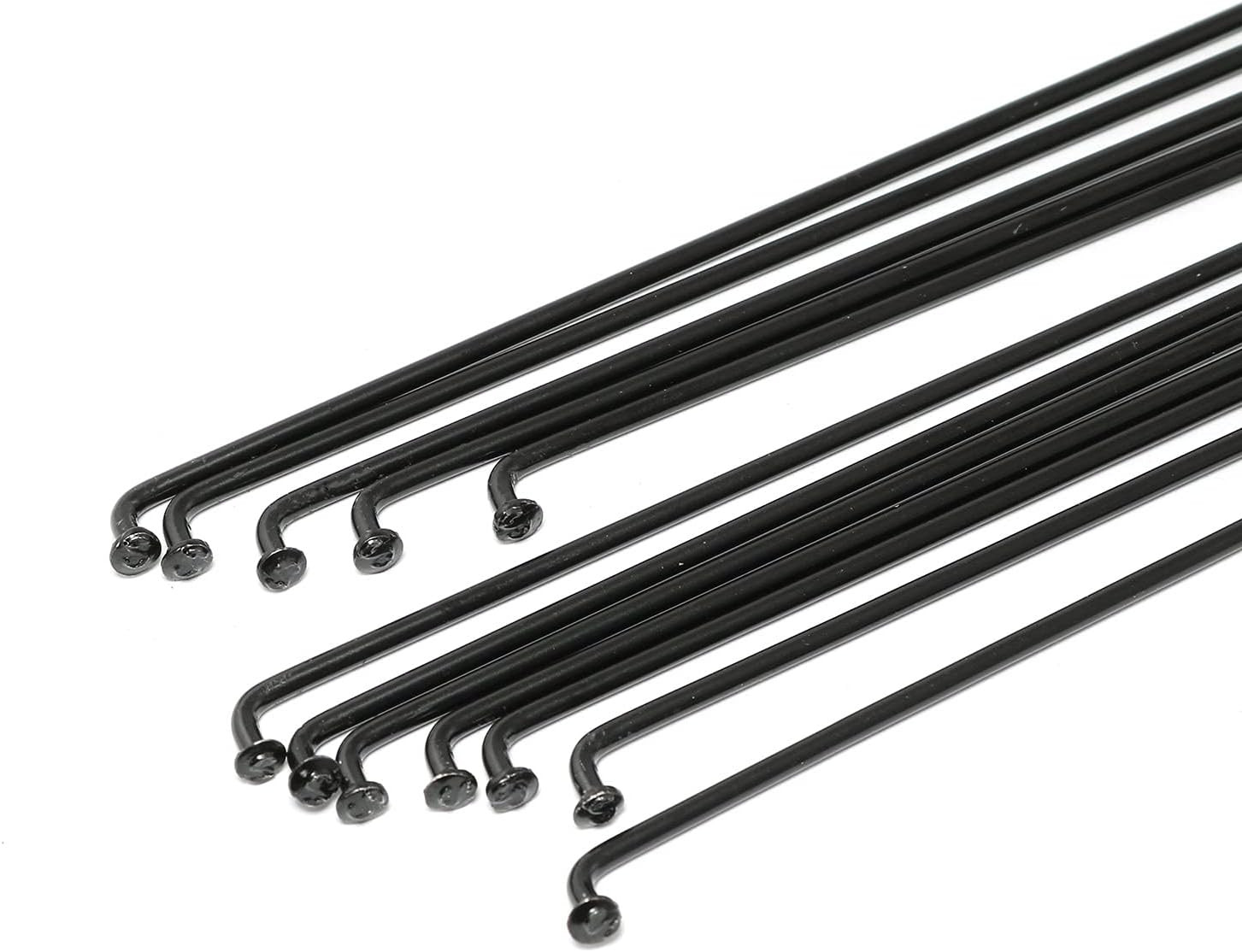 12pcs Black 304 Stainless Steel Spokes and Nipples 260mm Mountain Bike/Road Bike