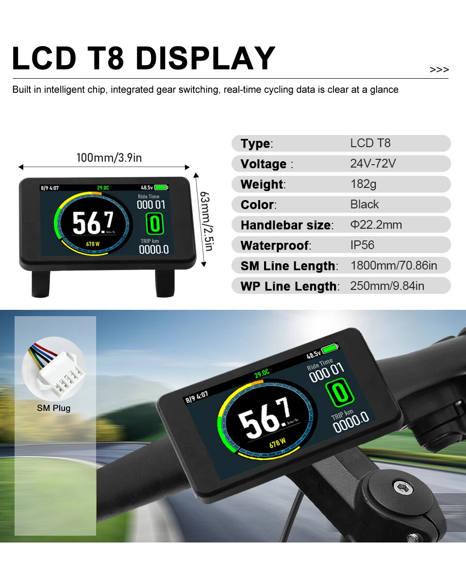 E-bike 60A Sinewave Dual Mode Controller 48V 52V 60V 72V 1000W-3000W Hub Motor