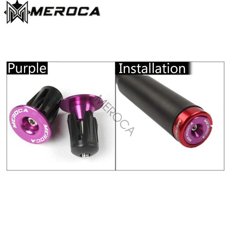 1 Pair Aluminum Bicycle Handlebar End Plug Mountain Bike Flat Riser Bar Grip Cap