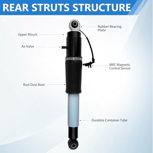 Pair Struts Shock Absorber Electric Assembly Assy Magnetic Compatible with Rear