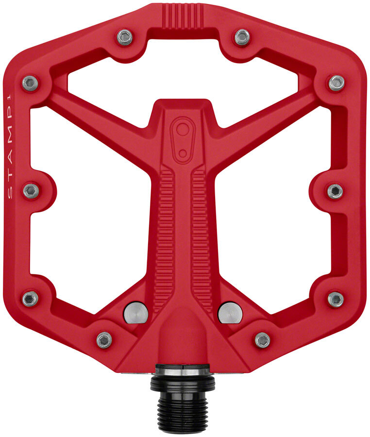 Crankbrothers Stamp 1 Gen 2 Pedals – Platform, Composite, 9/16″, Red, Small