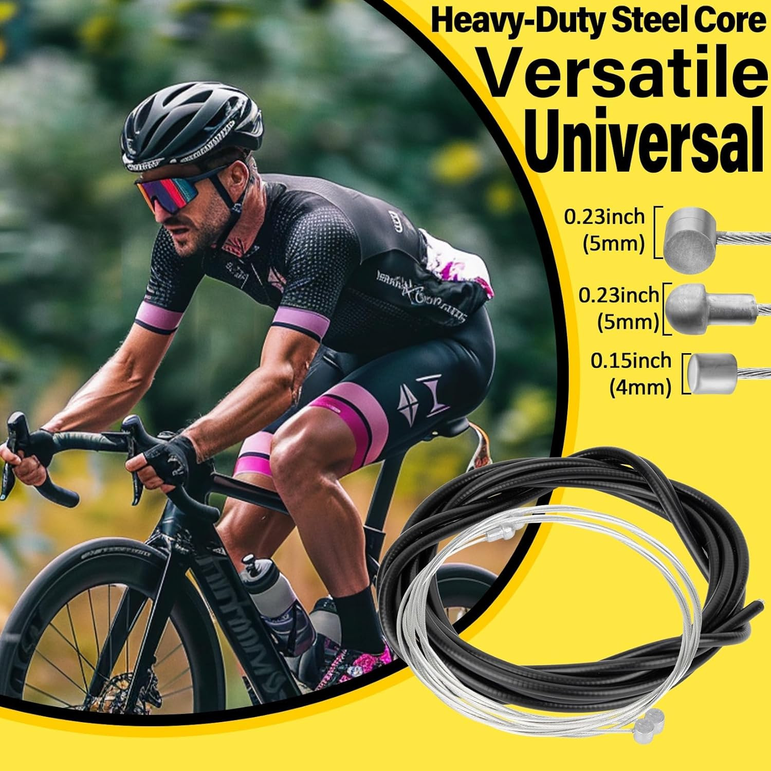 RAINFLOW 44PCS Bike Brake Cable Kit – Universal Bike Shifter Cable Housing Bicyc