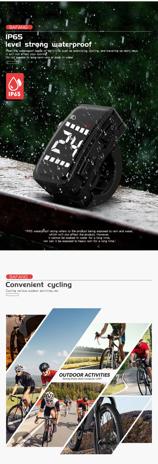 Mini DZ40 Display 24/36/48V E-bike Intelligent LCD Screen 5PIN Female Waterproof