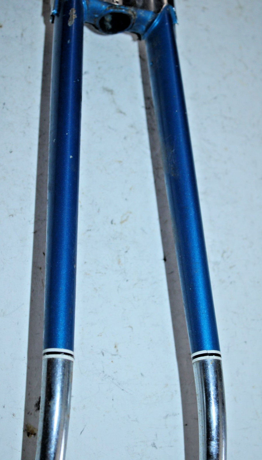 Vintage Rigid Touring Road Bike Fork 700c 1″ Threaded 175mm Blue Steel Commuter~