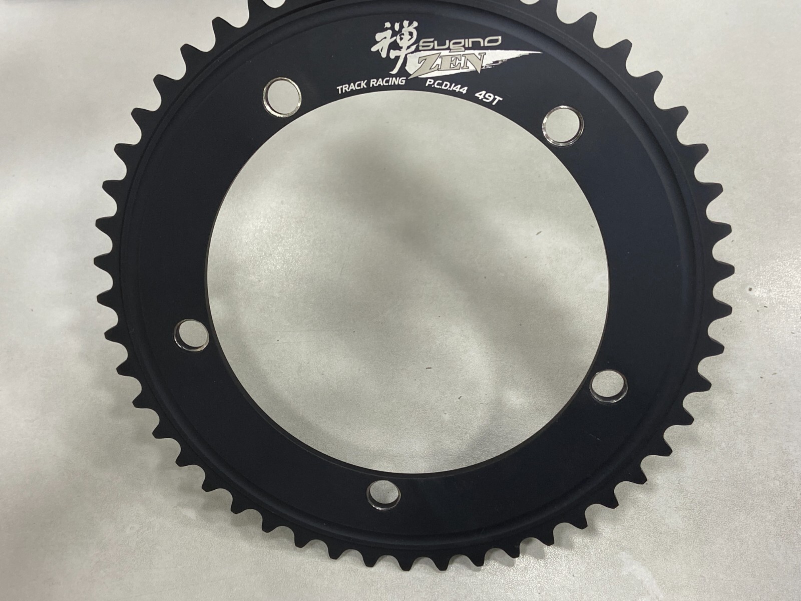 Sugino Track Racing ZEN144 BCD 144mm x 5Bolts 1/2″ x 1/8″ Chainring (44T-58T)