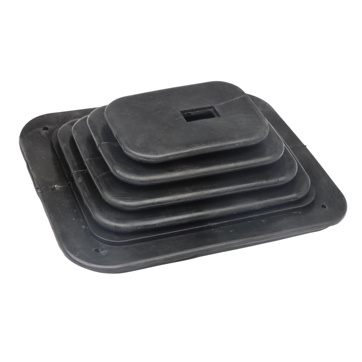 Rubber Shifter Boot with Chrome Plate & Hardware 5-5/8″ x 6-3/4″ for Shifters