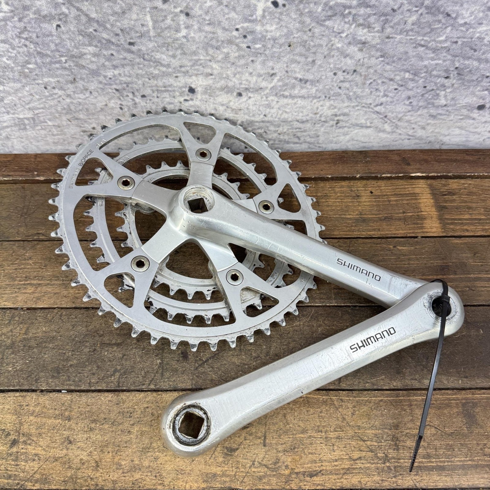 Vintage Shimano 600 FC-6206 Crank Set 170 Biopace Triple 48 38 28 110 Chainrings
