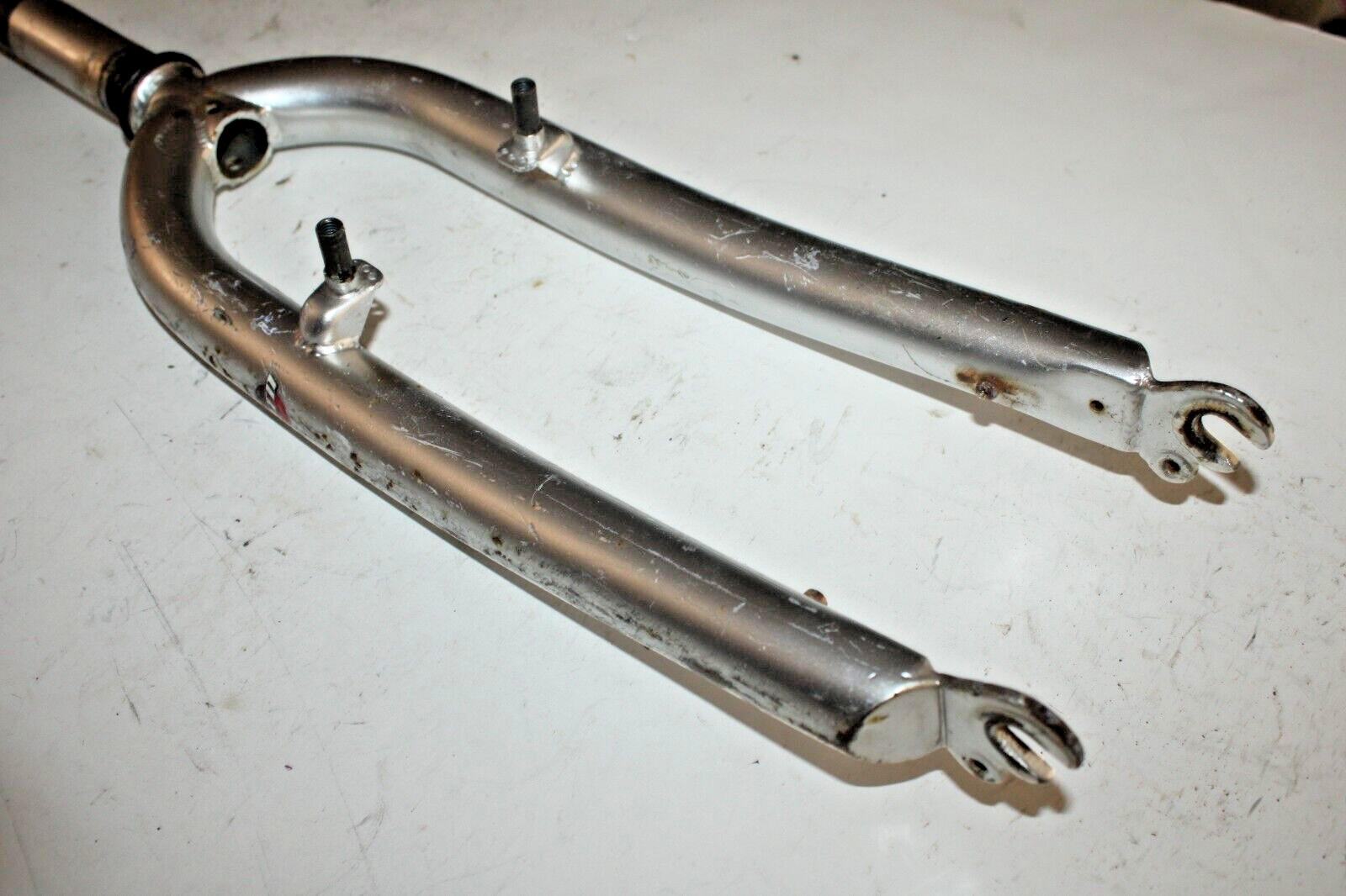 24″ Kids MTB Bike Fork 11/8″ Threaded 135mm 1070g Steel Canti Silver USA Ship