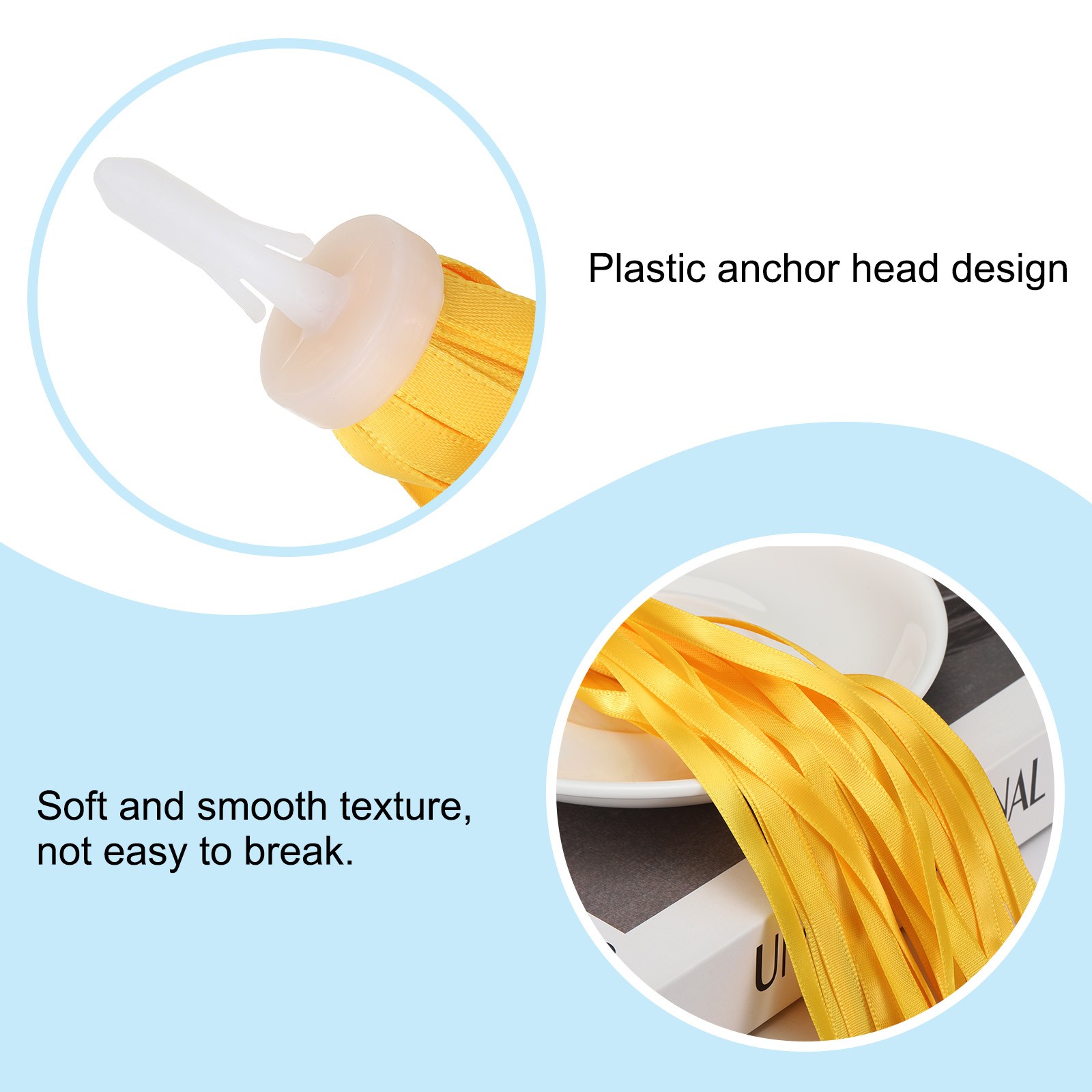 4Pcs Bike Streamers Scooter Handlebar Tassels Grips Ribbon Gold