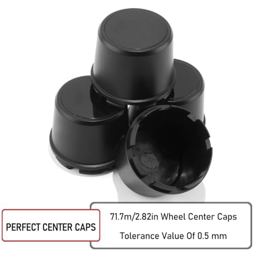 4 PCS 71.7mm Wheel Center Caps for Rims OD: 2.82″(71.7 mm) ID: 2.64″(67 mm)