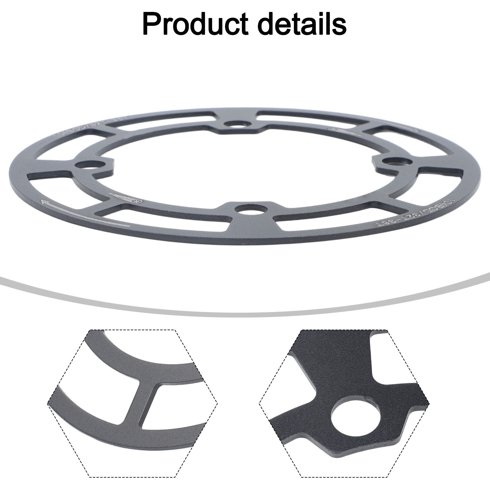 Lightweight Aluminum Chainring Protector 104BCD for Mountain Bike 158mm Size