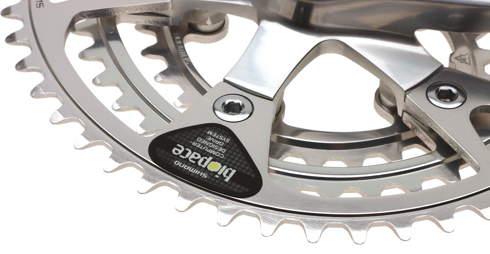 Shimano 600 EX FC-M6206 Biopace 6 Speed Crank w/BB 175mm Silver 48/44/28 NOS NEW