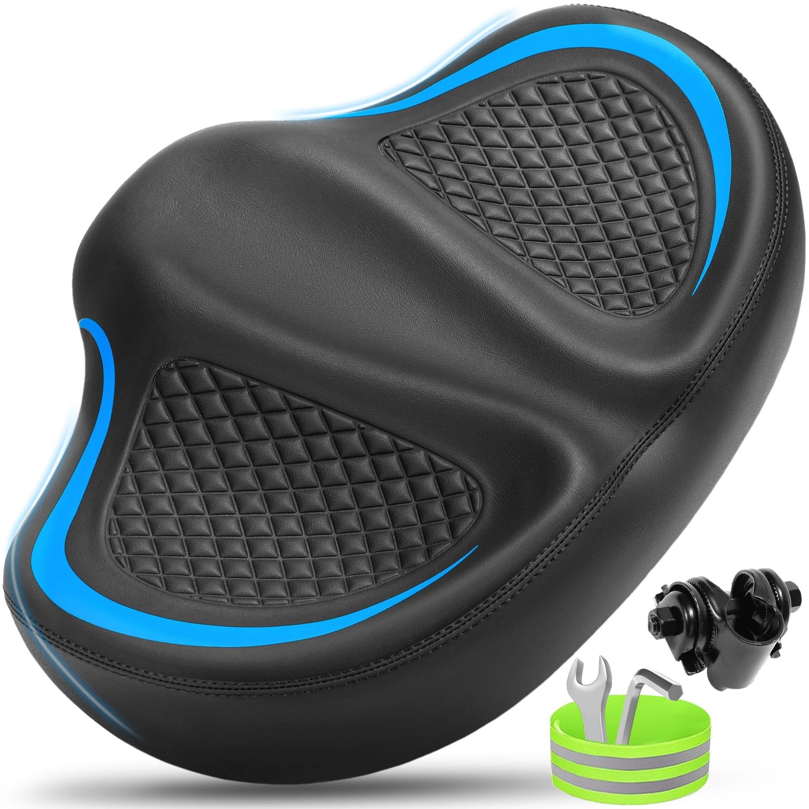 CDYWD New Noseless Bike Seat for Men Women Comfort, Extra Wide Soft Padded Bi…