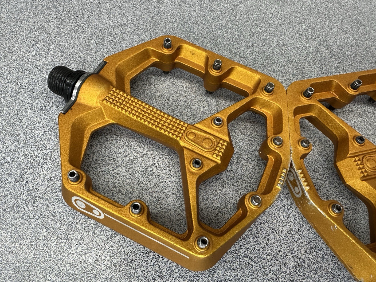 Crank Brothers Stamp 7 Small Platform MTB Pedals, Aluminum Orange