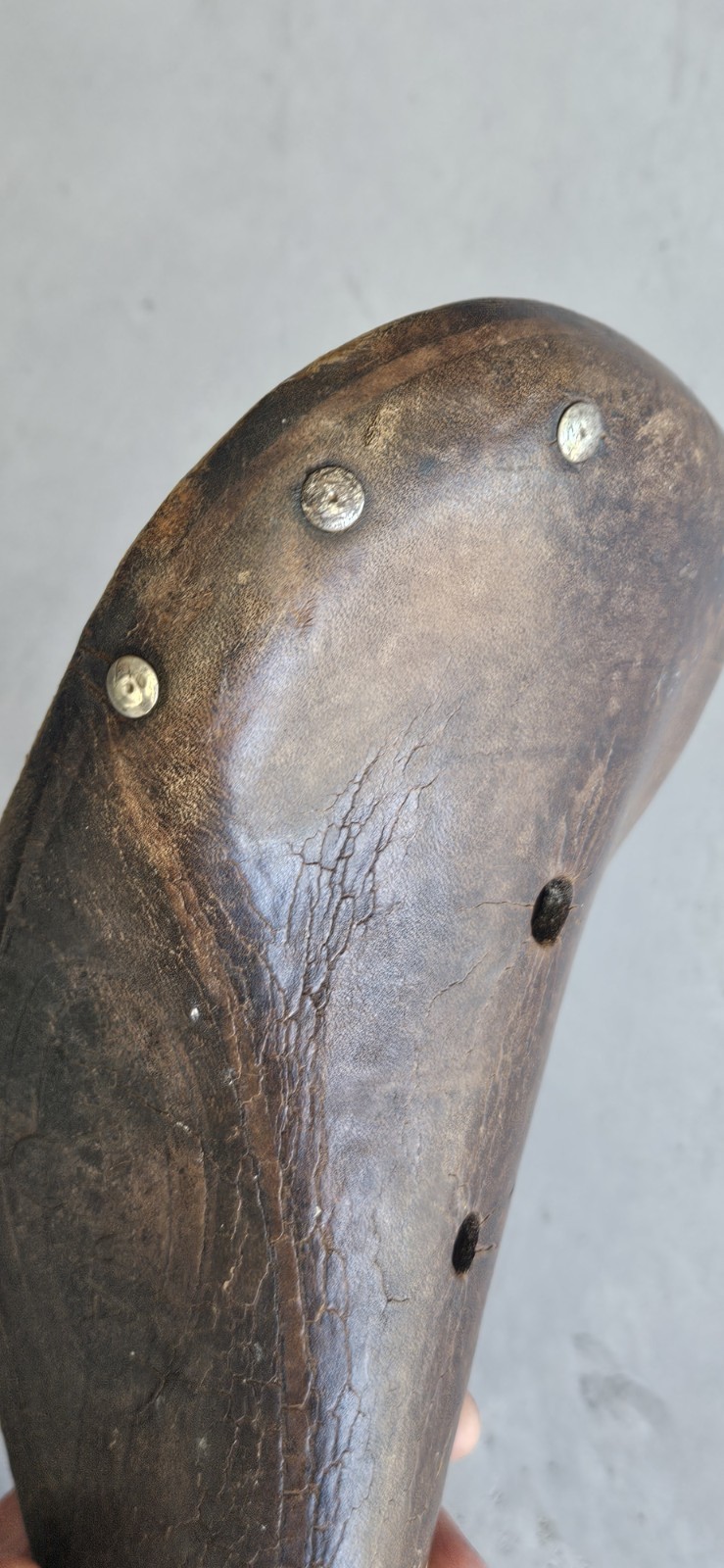 Vintage Lot Brooks + Pryma Professional Seat Saddle Copper Rivet Button England!