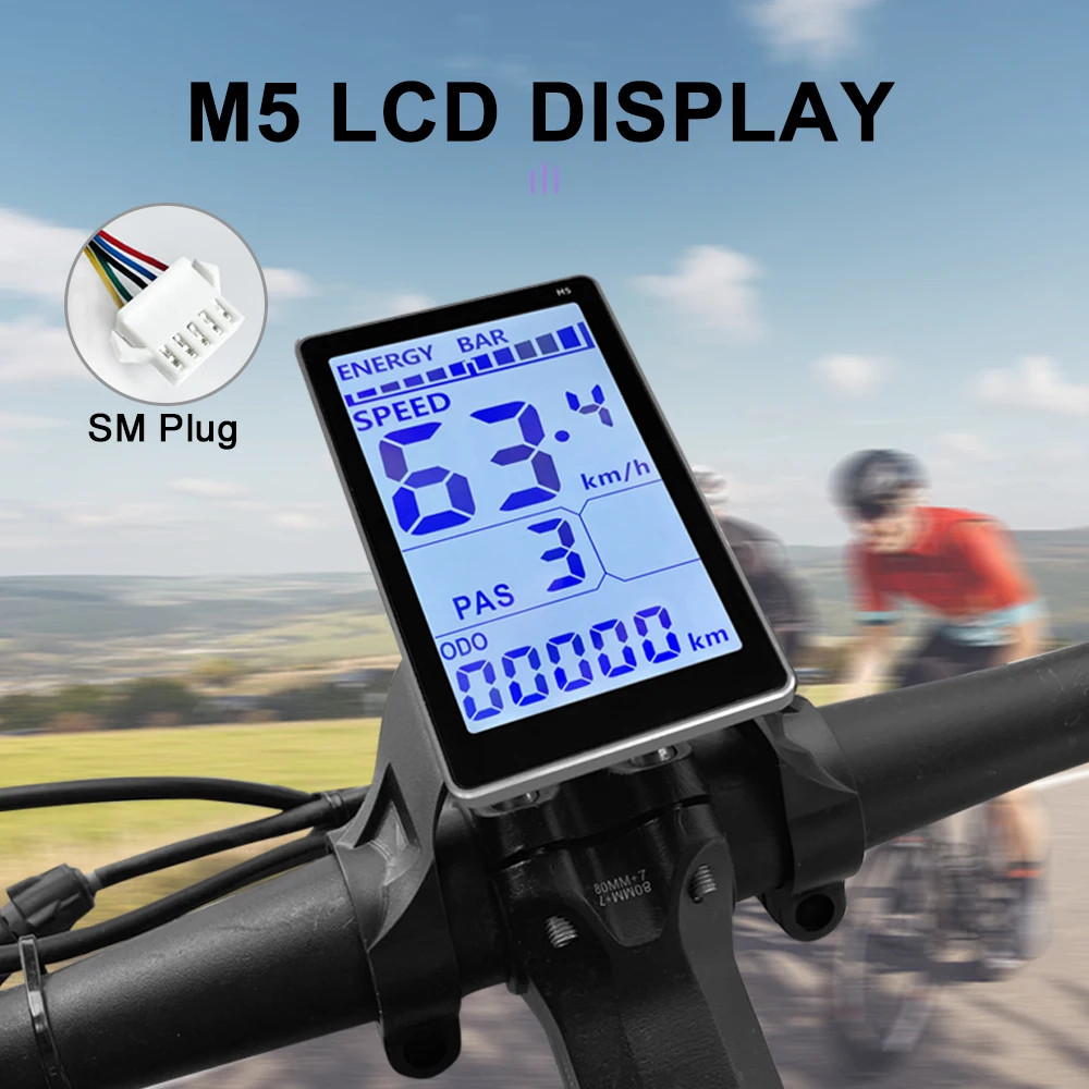 E-bike Display S866 S900 UKC1 LCD Display 24V-48V SM/Waterproof Connection Plug