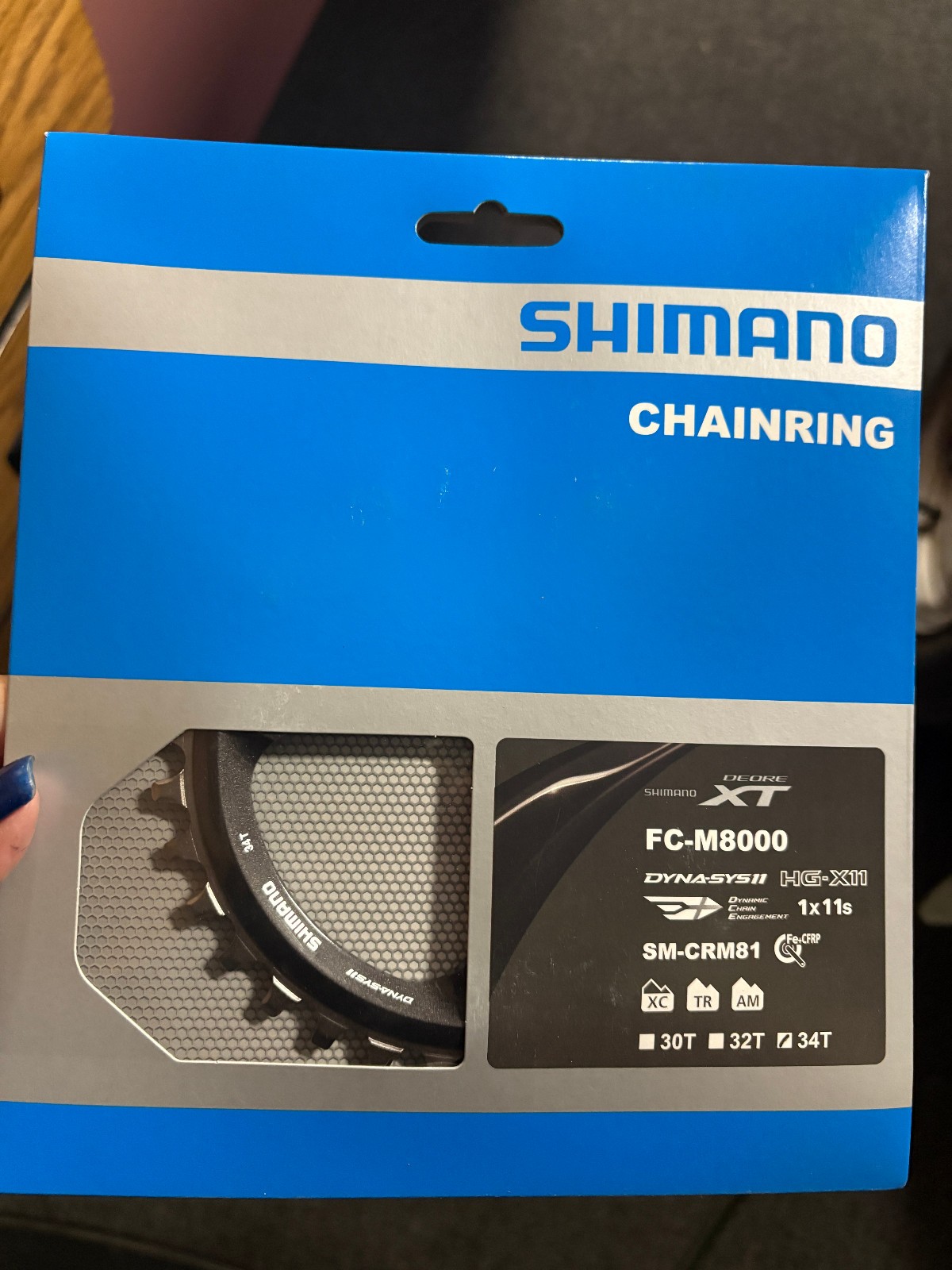 SHIMANO CHAINRING XT DEORE FC-M8000 SM-CRM81 34T 1X11