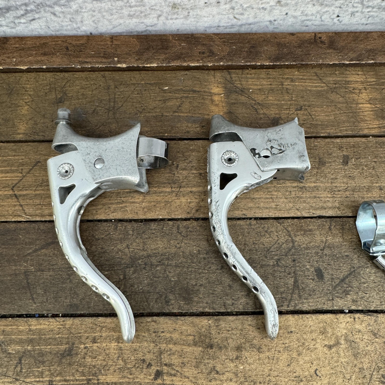 Vintage Zeus Brake Lever PARTS Drilled 4-Finger Drop Bar Parts Repair