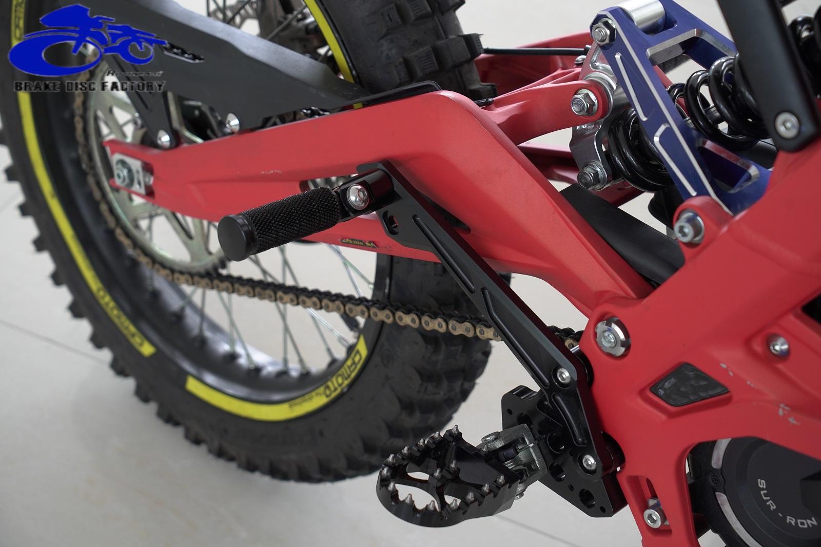 Rear Foot Pegs Pedal Bracket For SUR-RON X Light Bee X For 79Bike Falcon M Black