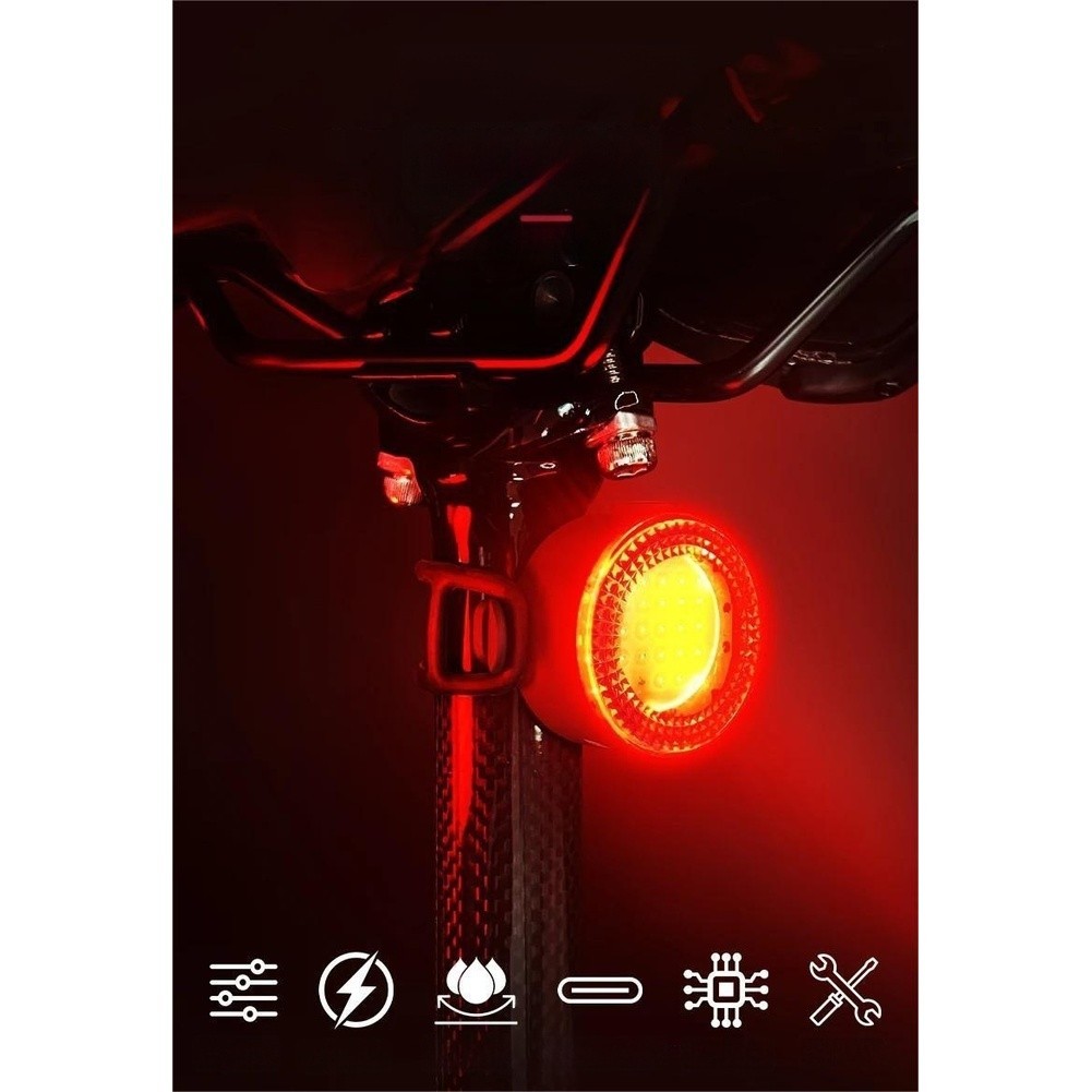 COB Bicycle Light Set 500 Lumens 4 Modes USB Rechargeable Lightweight 26g