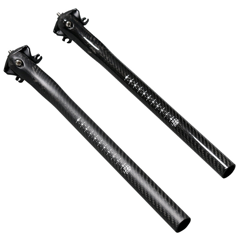 Carbon Fiber Seatpost Offset Mountain Road Bike Seatpost 25.4/27.2/30.8/31.6mm