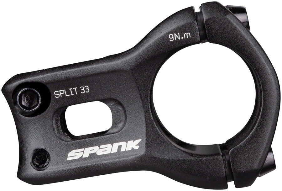 Spank Split Stem – 33mm 31.8 Bar Clamp +/-0 1 1/8″ Aluminum Black Enduro MTB