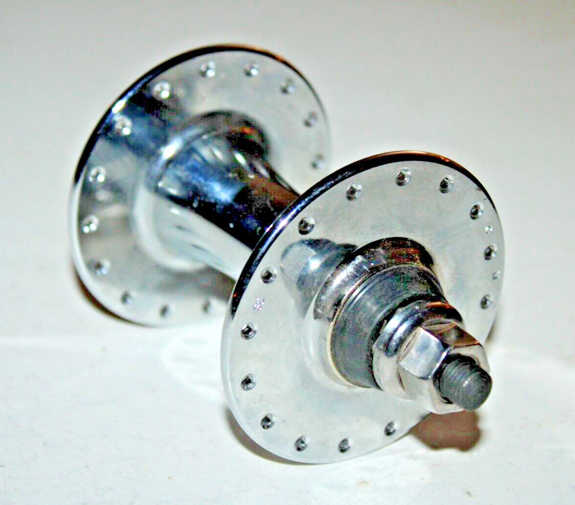 Front Track Bike High Flange Hub 100mm 32h Loose Ball Silver Nut/Bolt Ships Free