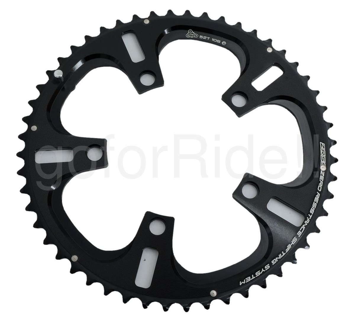 New Driveline 52-36T Bike Chainring Set 10-Speed BCD 1100mm 7075/T6 Black