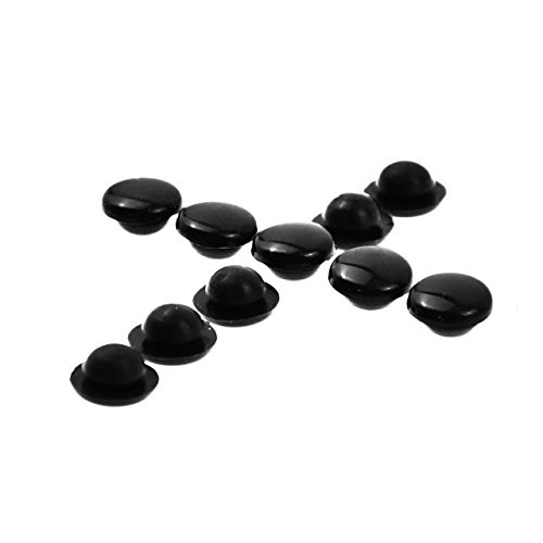 Gloss Black Rubber Pads for Harley Floorboard Foot Rest – 10 Pieces
