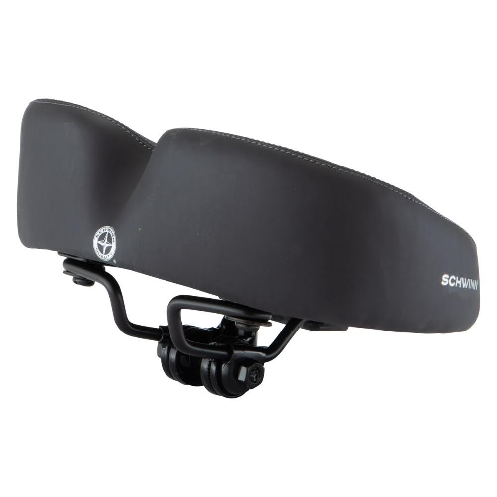 Schwinn Cruise Noseless Bicycle Saddle Black Wide Cushion Foam Comfort Bike Seat
