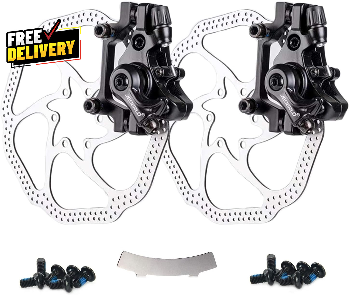 Bike Disc Brake Kit Including Front and Rear Caliper 160Mm Rotor Mechanic Tool..