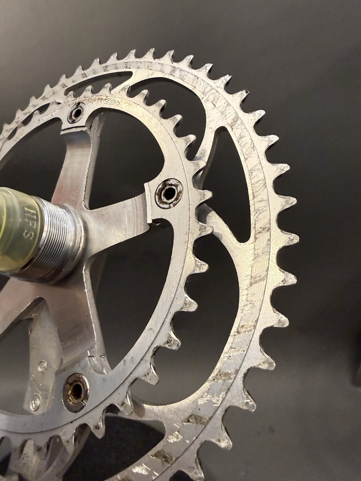 Shimano 600 Arabesque Crankset 170 Vintage Old School Square Taper Cranks 39/52