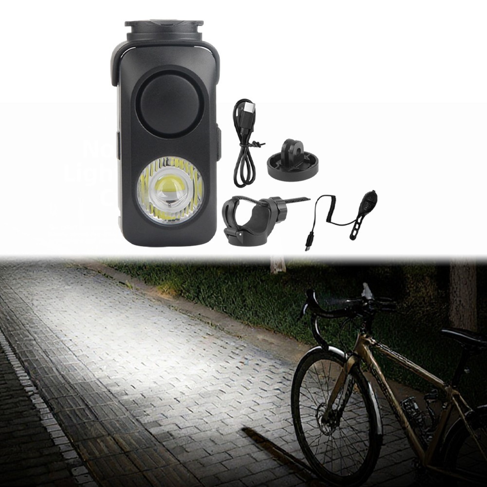 USB Rechargeable Bike Light with For horn 120dB LED Headlight and Tail Light