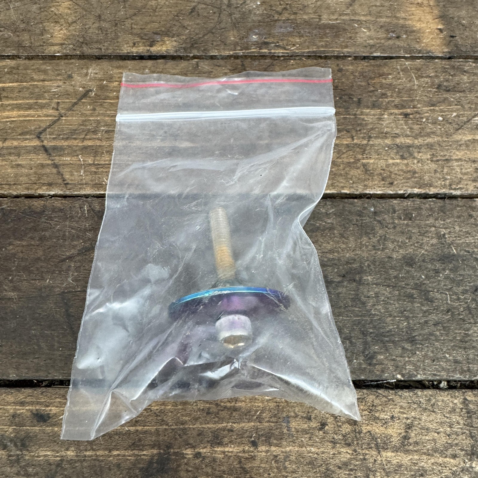 Anodized Oil Slick Headset Top Cap Bolt 28mm Star Design Threadless Stem 15g
