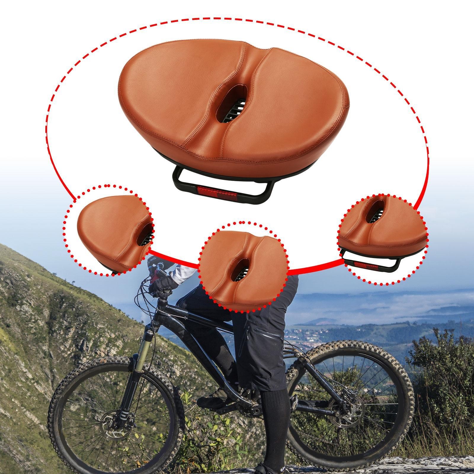 Bike Seat Cushion Noseless Wide Replacement Cycling Pad Seat Waterproof