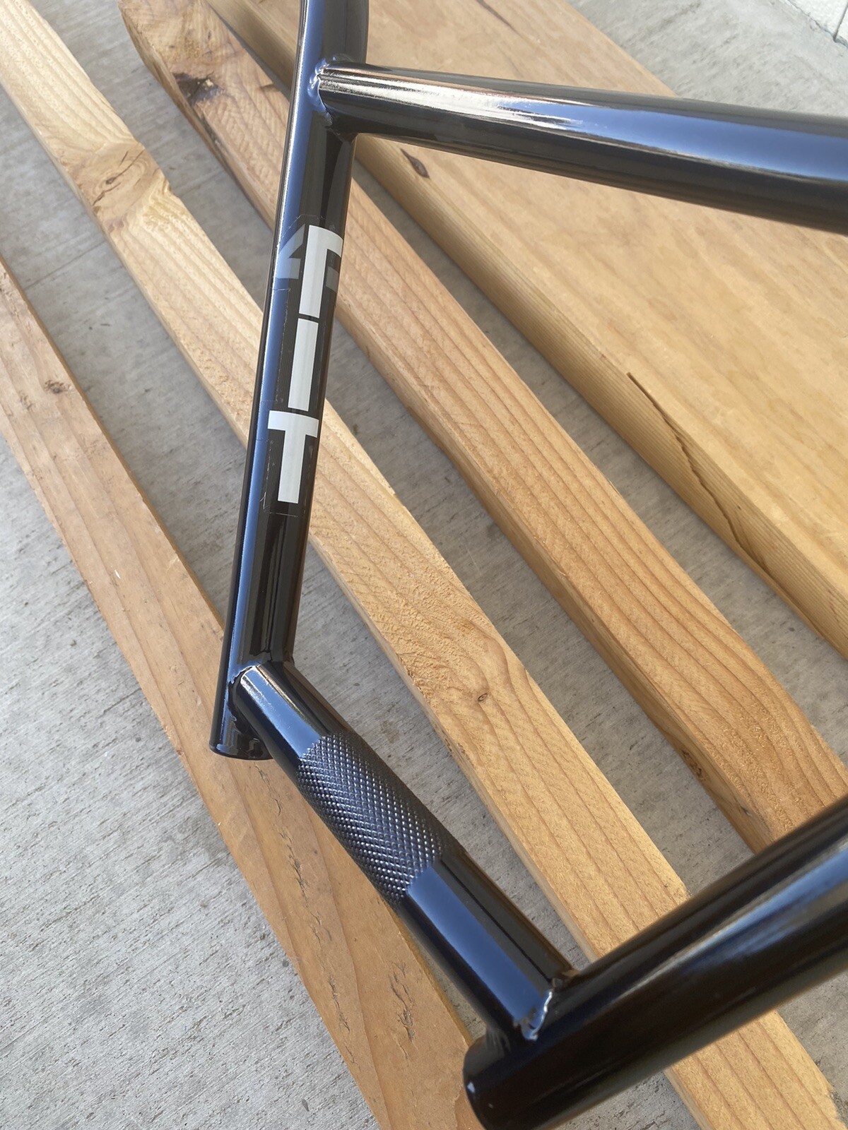 FIT BMX 4FIT HANDLEBAR BLACK RAW 4 PIECE CHROMOLY MADE IN USA