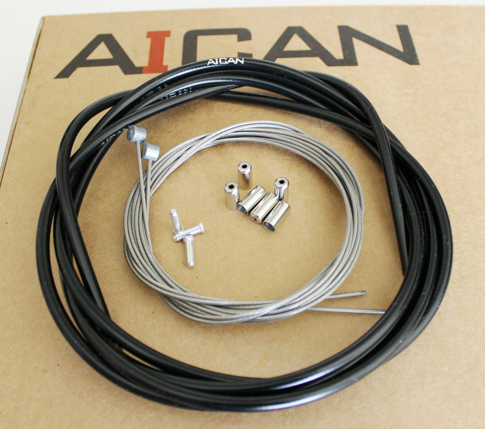 Aican PREMIUM MTB Mountain bike bicycle BRAKE cable housing set kit, Black