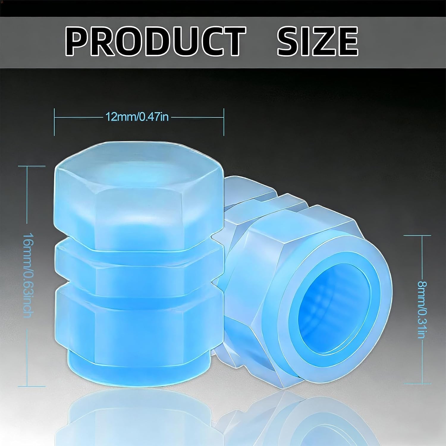 20 Pcs Glow in The Dark Tire Valve Caps Fluorescent Tire Valve Stem Caps, Cool C
