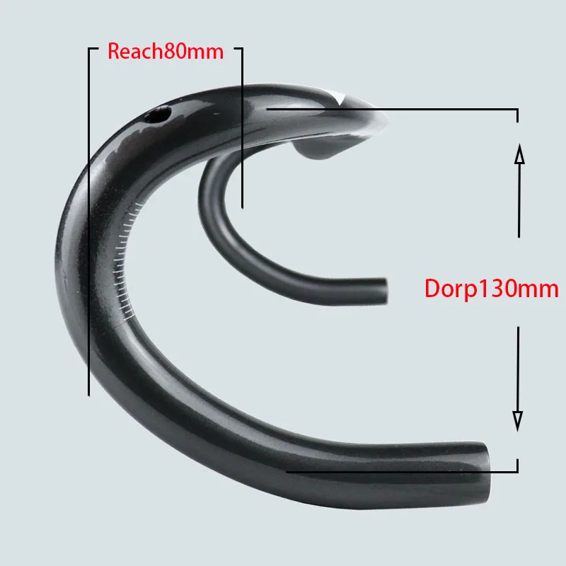Carbon Road Bike Bent Handlebar 380-440mm Internal Routing Bicycle Drop Bar