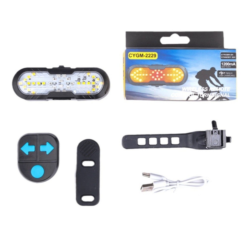 Wireless Remote Turn Signal Light with for Type C Fast Charging and Multiple