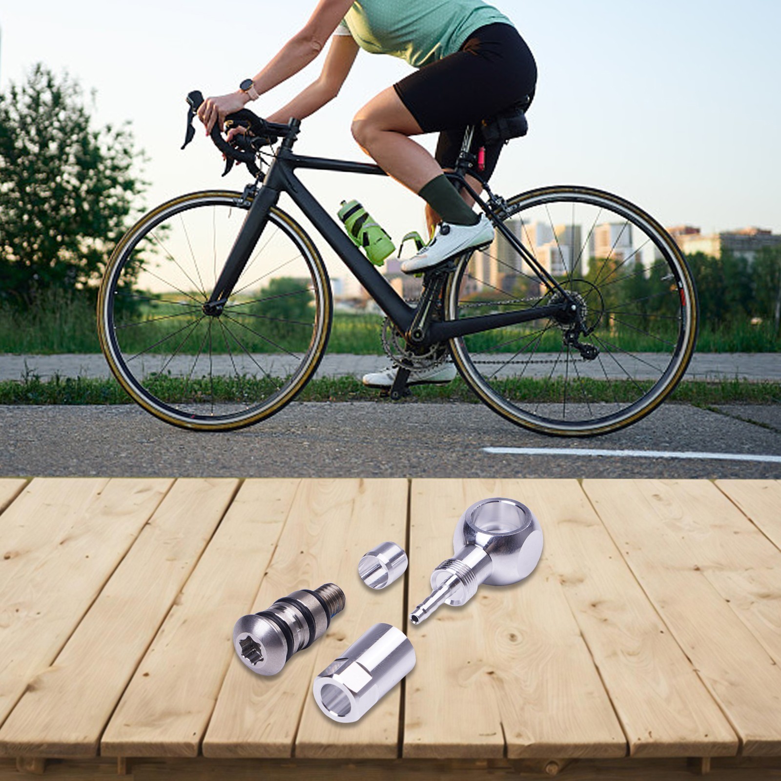 Sleek Aluminium Banjo Fitting with Reliable M5 Bolt for ZOOM875e Brakes