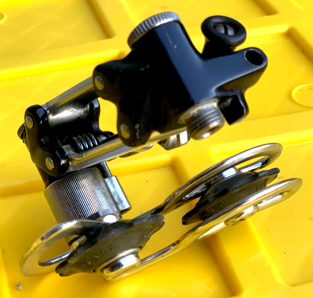 Vintage CAMPAGNOLO #4001 SUPER RECORD 5/6sp Rear Derailleur w/ Titanium Bolts